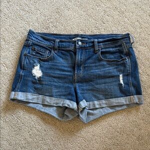 Old Navy Blue Jean Shorts Distressed Mid-Rise